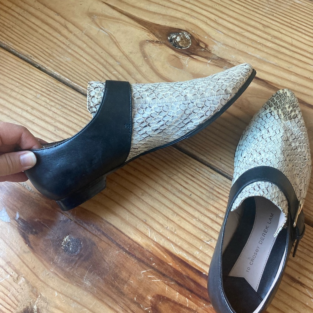 Derek Lam 10 Crosby
Roland Snakeskin Monk Shoe
Size: 6.5 Condition: Like new